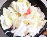 キャベツと厚切りベーコンのスープパスタ作り方6写真