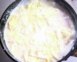 キャベツと厚切りベーコンのスープパスタ作り方8写真