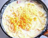 キャベツと厚切りベーコンのスープパスタ作り方9写真