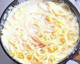 キャベツと厚切りベーコンのスープパスタ作り方10写真