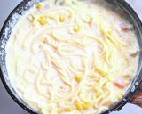 キャベツと厚切りベーコンのスープパスタ作り方11写真