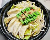 もつ鍋風♡冷凍餃子一人鍋♡作り方8写真