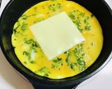 春菊のオムレツ チーズ入り 卵焼き作り方2写真