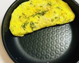 春菊のオムレツ チーズ入り 卵焼き作り方3写真