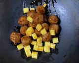 黒酢あんと柿の絶品中華肉団子作り方4写真