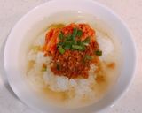 キムチと牛肉そぼろで、韓国風だし茶漬け作り方2写真