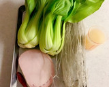青梗菜とハムのあっさり炒め作り方1写真