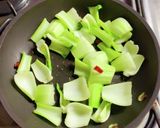 青梗菜とハムのあっさり炒め作り方6写真