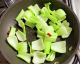 青梗菜とハムのあっさり炒め作り方6写真