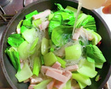 青梗菜とハムのあっさり炒め作り方9写真