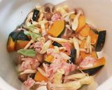 かぼちゃきのこの豚汁☆冷凍野菜活用レシピ作り方3写真