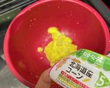 BFで離乳食後期　簡単蒸しパン(コーン)作り方1写真