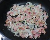 きのことベーコンのクリームパスタ作り方8写真