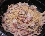 きのことベーコンのクリームパスタ作り方12写真