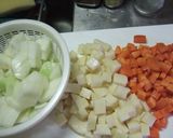 野菜ときのこの具だくさんチャウダー作り方1写真