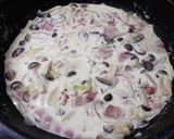 きのことベーコンのクリームパスタ作り方10写真