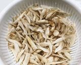 水菜たっぷり牛ごぼうの柳川風作り方1写真