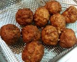 黒酢餡の肉団子。(o^^o)♪作り方4写真