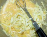 ゴーヤのワタの卵キャベツ焼き作り方3写真