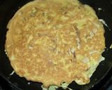 ゴーヤのワタの卵キャベツ焼き作り方4写真