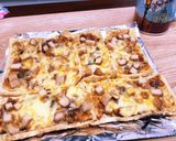 おつまみ　油揚げの味噌チーズ　ピザ作り方4写真