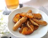 サツマイモのピリ辛ホットサラダ♪作り方6写真