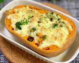 バターナッツ南瓜にツナブロ詰めたチーズ焼作り方26写真