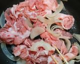 簡単！めちゃうま♪豚こまのごま味噌炒め♪作り方2写真