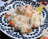 白だしで、秋サケと椎茸の炊き込みごはん作り方4写真