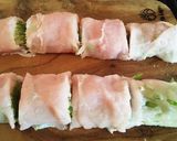 ◆豆苗肉巻き&えのき肉巻きのめんつゆ煮◆作り方2写真