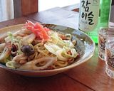 おうち居酒屋★ツマミ専用ちくわ塩焼きそば作り方7写真
