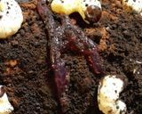 ハロウィンに立体ケーキ芋虫デコレーション作り方9写真