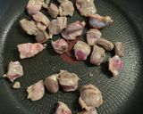 砂肝とにんにくの芽の炒め物作り方3写真