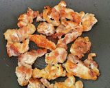 カリカリ豚肉の混ぜ蕎麦作り方3写真