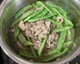 豚こま肉とインゲンとすしあげの煮物♬作り方3写真
