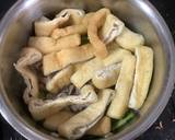 豚こま肉とインゲンとすしあげの煮物♬作り方4写真