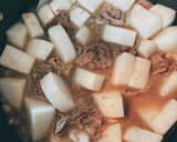 牛肉と根菜の味噌煮込み作り方8写真