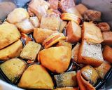 今美味しい　旬の里芋とイカの煮物作り方11写真