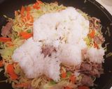 簡単！ガッツリ！鰹節香るワンパンそばめし作り方4写真