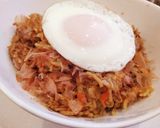 簡単！ガッツリ！鰹節香るワンパンそばめし作り方6写真