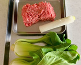青梗菜とひき肉のオイスターソース炒め作り方1写真