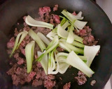 青梗菜とひき肉のオイスターソース炒め作り方6写真