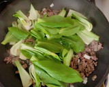 青梗菜とひき肉のオイスターソース炒め作り方8写真