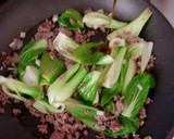 青梗菜とひき肉のオイスターソース炒め作り方9写真