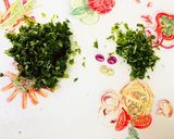 大葉大量消費♡バジルと大葉のパスタ作り方2写真