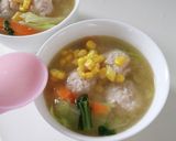 肉団子とキャベツの具沢山みそスープ作り方4写真