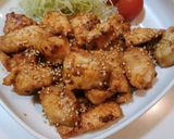 簡単！お肉柔らか♪鶏胸肉のごま醤油焼き♪作り方4写真