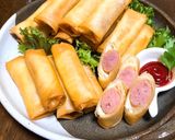 大葉とほぐしサラダチキンの簡単春巻き作り方7写真