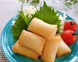 大葉とほぐしサラダチキンの簡単春巻き作り方8写真