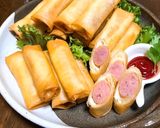 ハンバーグのたねで★簡単春巻き作り方8写真